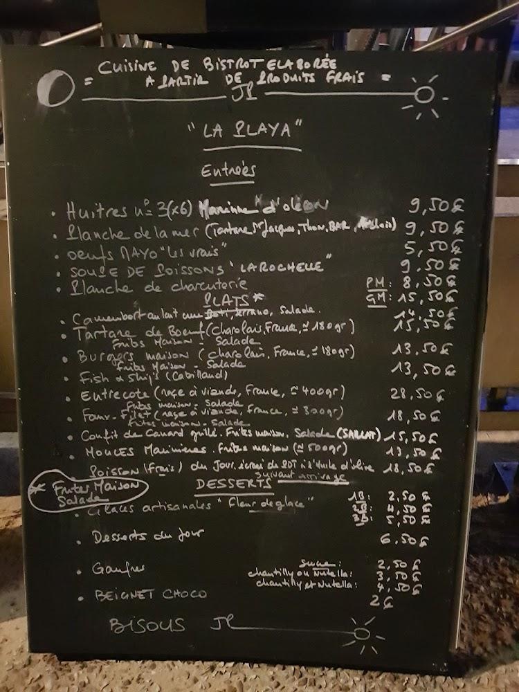 Restaurant La Playa / Nouveaux gérants - Menu Image 2